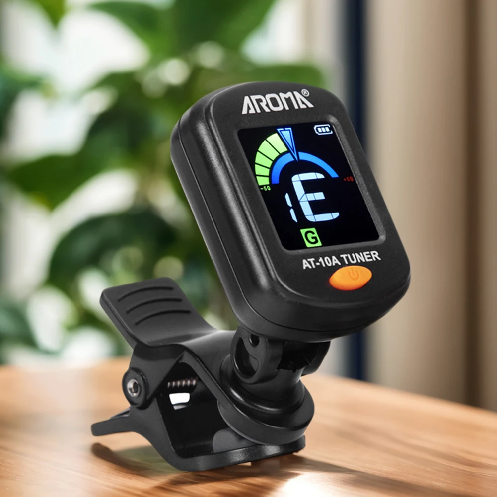 Digital Electronic Tuner Foldable Rotatable Acoustic Guitar Tuner Electric Guitar Tuner for Acoustic Guitar Ukulele Bass Violin