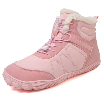 Winter Snow Boots Barefoot Hiking Shoes Waterproof High-Top Booties Anti Slip Minimalist Five Finger Boots for Hiking Climbing 6