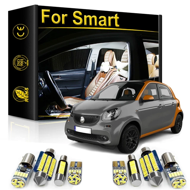 Kit d'éclairage intérieur De Voiture Led Kit d'ampoules de conversion  compatible avec Smart Fortwo Forfour 453 plafonnier éclairage boîte à gants