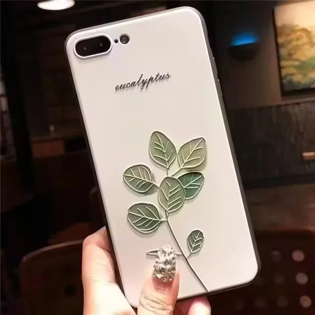 3D Flower Relief Silicone Emboss Back Cover - Soft Protective Cartoon Design