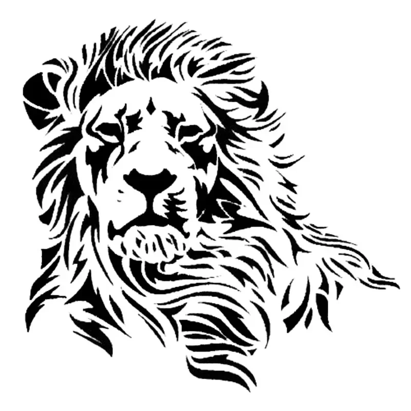 Black Transparentpersonalized Wild Mighty Lion Vinyl Car Stickers   AccessoriesSuitable for Any Model, Can Be Customized