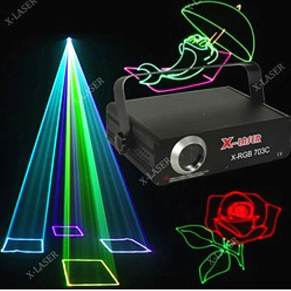 무대 디스코 파티 디스코 dj에 적합한 야외 1W RGB 풀 컬러 애니메이션 레이저 광