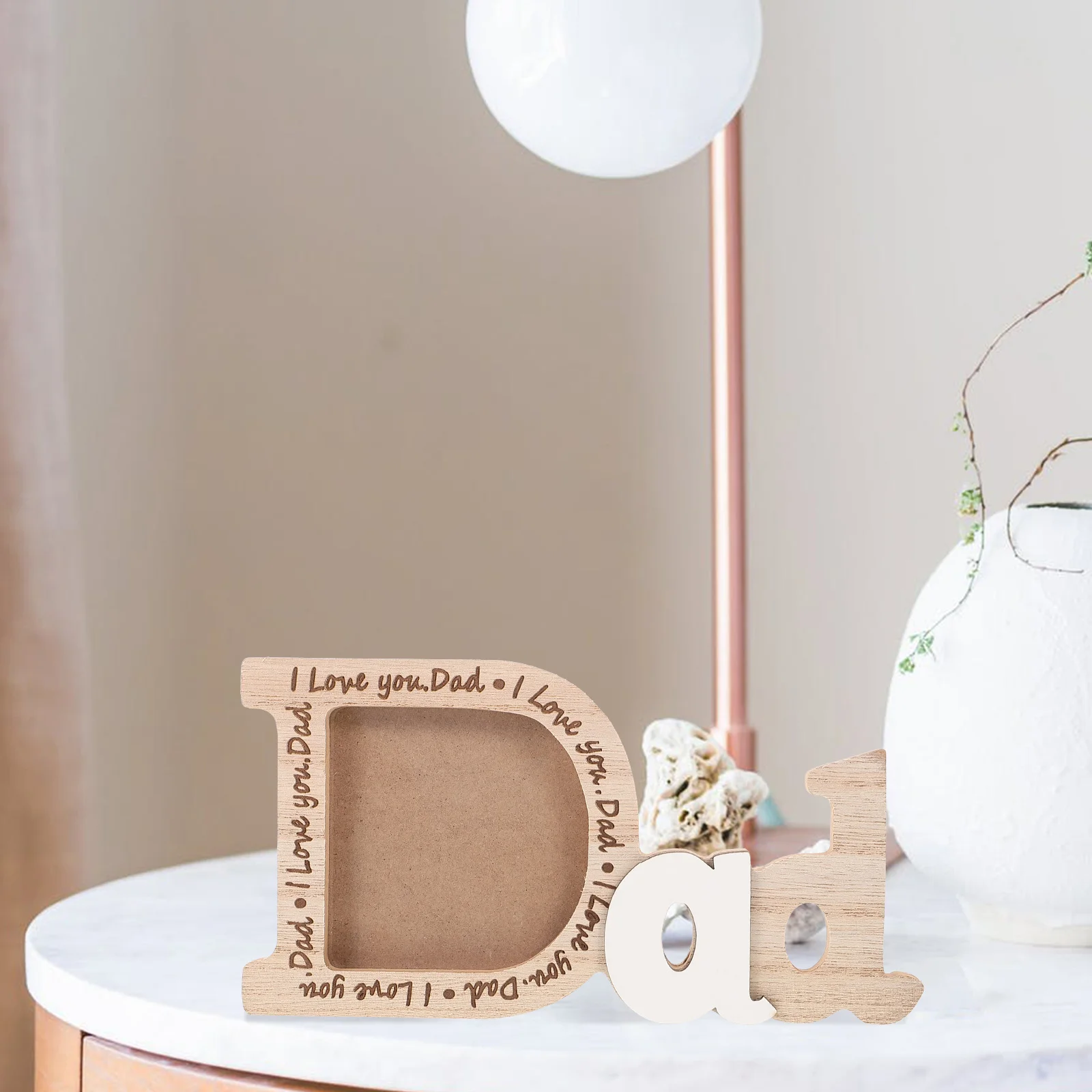 Dad Picture Frame Desktop Wooden Photo Holder Frame Father's Day Display Photo photo frame wood photo frame wood frame wood picture frame
