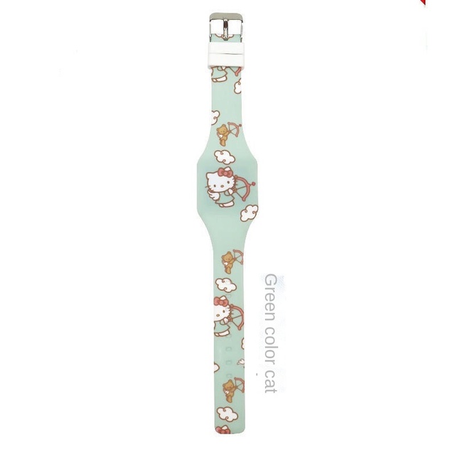 Sanrio Cartoon Children‘S Digital Watch Hello Kitty Mickey Mouse Minnie LED Display With Time Sports Watch Casual Silicone