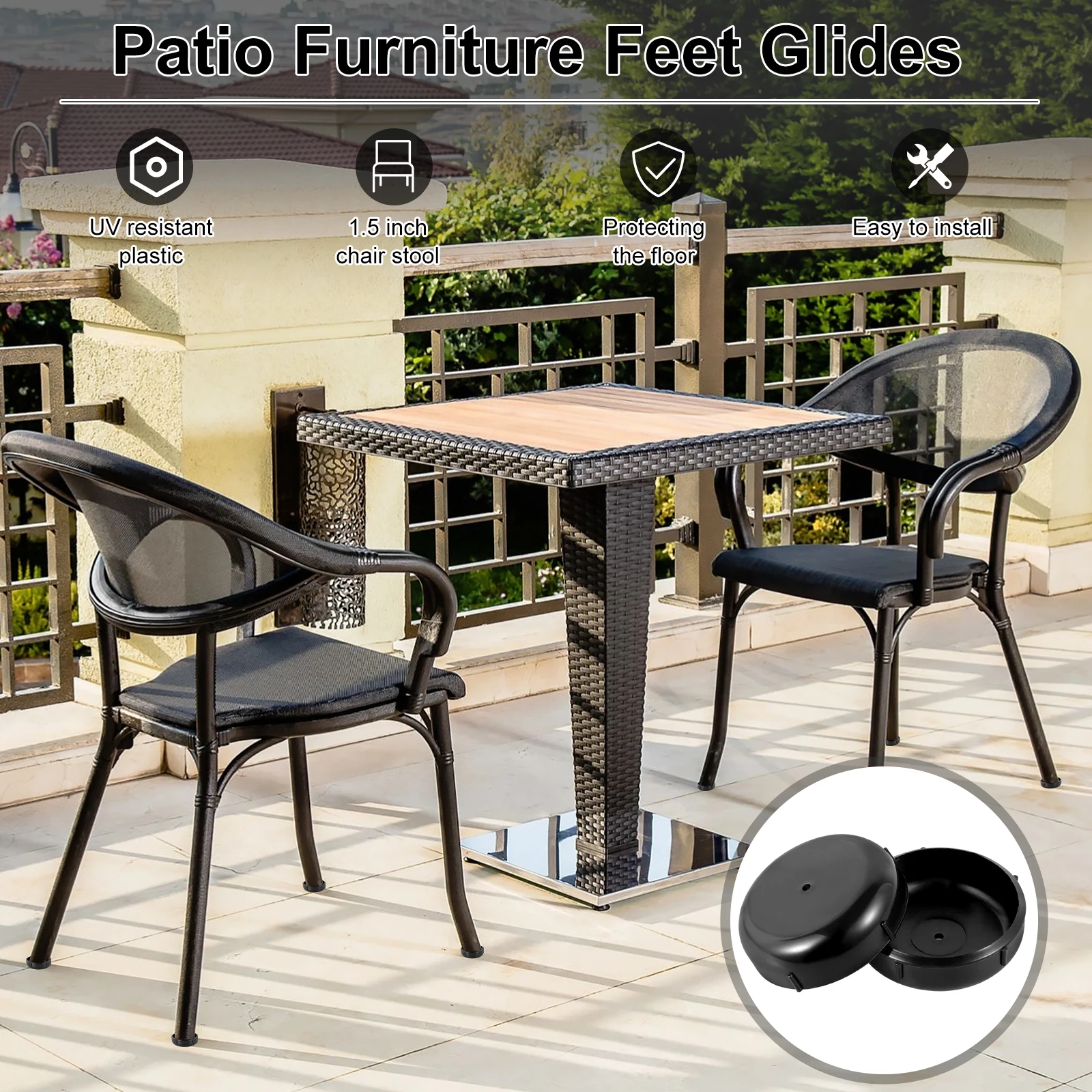 patio chair plastic feet