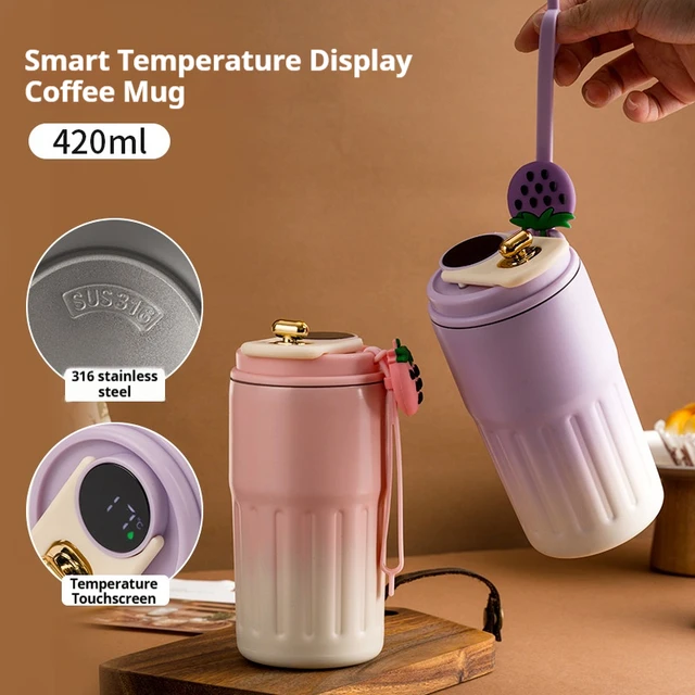 450ML Stainless Steel Thermo Water BottleDisplay Temperature Coffee Cup  Insulated Cup Vacuum Cup Keep Cold and Hot Thermal Mug 5