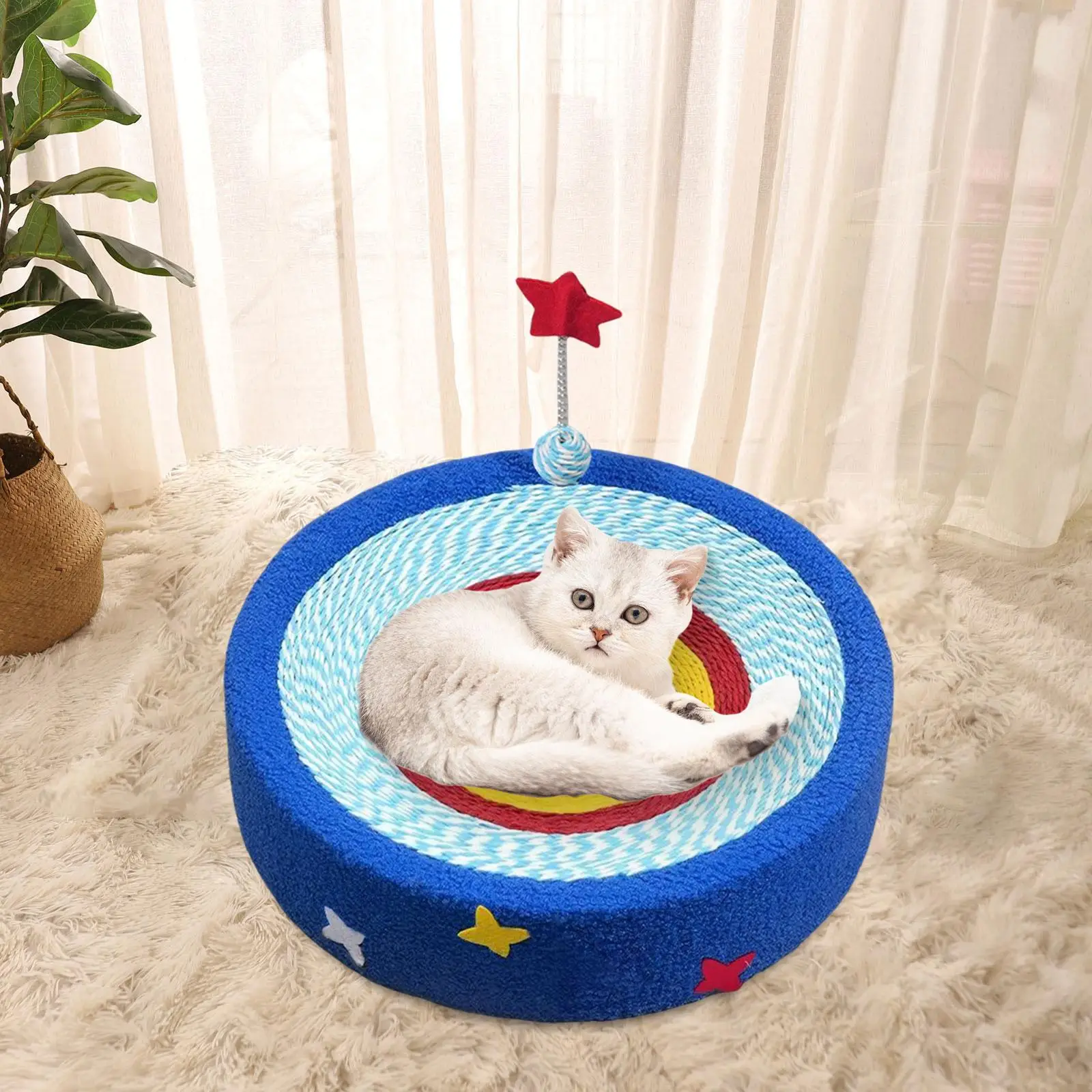 Cat Scratching Board, Furniture Protector in Starry Sky Design for House Cats,