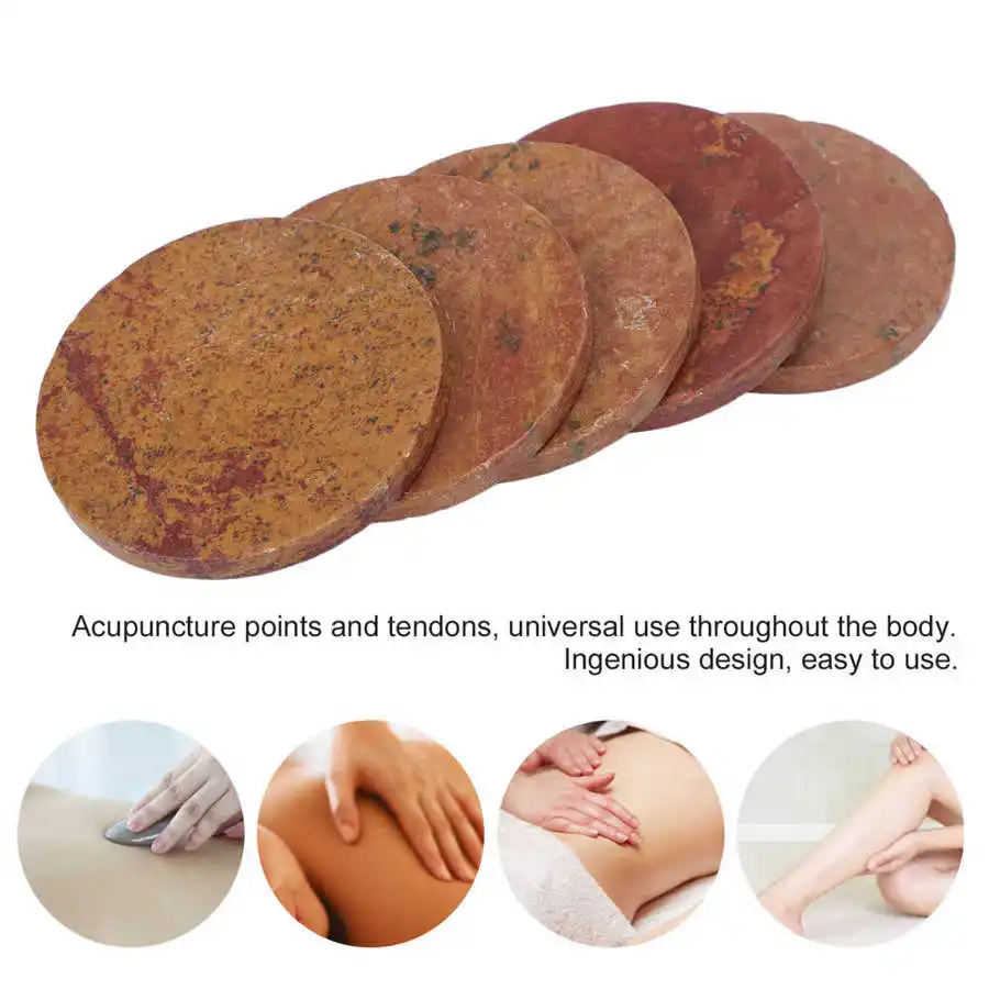 Hot Stone Massage Therapy Bian Stone Energy Tablet Scraping Gua Sha Muscle Relax Facial Beauty Body Backs Massages Energy Stones