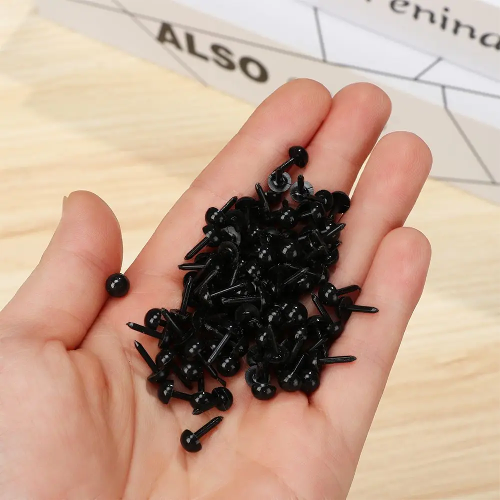 100Pcs Safety Oval Nose Plastic Stuffed Doll Eyes 3mm/4mm/5mm/6mm Plush Doll Eyes Safety Round Nose Animals Noses Accessories 5