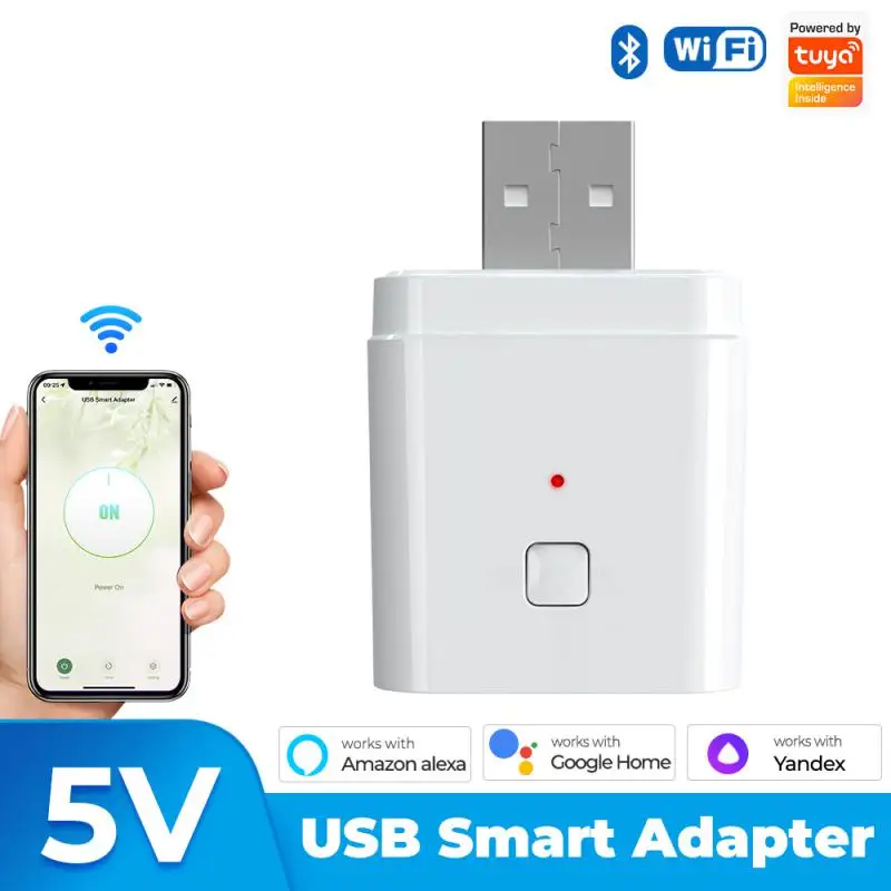 Tuya Smart Wifi Micro Usb Adapter Switch 5V Mini Usb Power Adapter Smart Life Control Funziona Con Alexa Google Scarn Alice