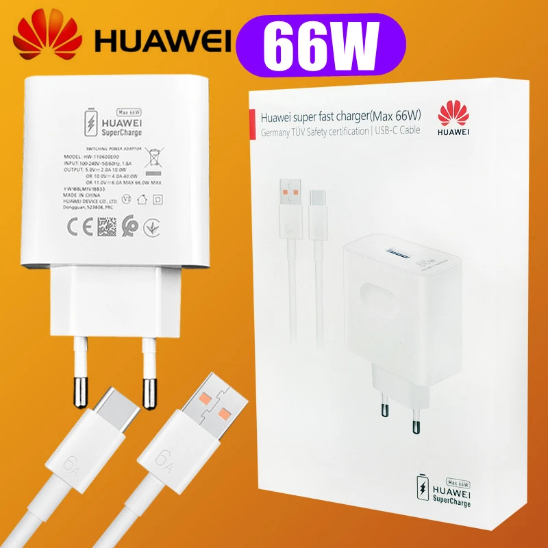 Huawei de carga rápida para móvil, cargador Original de 66W para Huawei Mate XS 2, P50 Pro, Mate 40, 40E, Nova 10, Honor 50, 60, SE, X9, Magic 4|Cargadores de teléfono móvil| - AliExpress