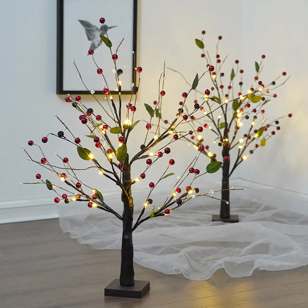 LED 분재 나무 램프, 배터리 작동, DIY 인공 나무 조명, 거실 침실 크리스마스 파티 홈 선물 장식