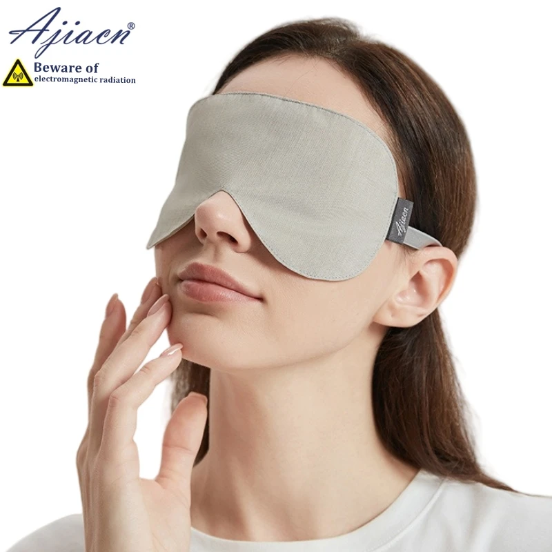 Anti-radiation outer layer 50% or 100% silver fiber sleep eye mask electromagnetic radiation shielding shielding eye mask