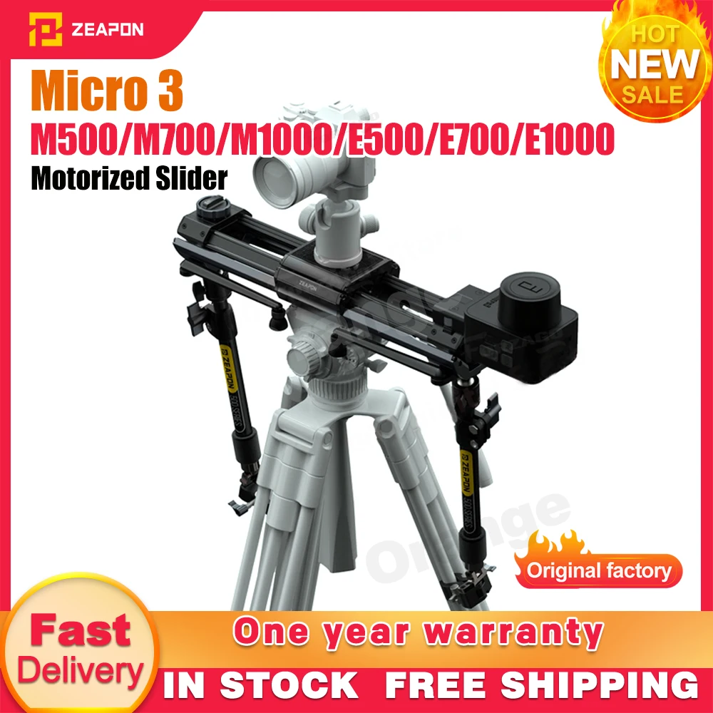 .ZEAPON Micro 3 with M500 M700 M1000 E500 E700 E1000 Motorized Slider For DSLR Camera Video Double Distance Portable PS-E1 PD-E1
