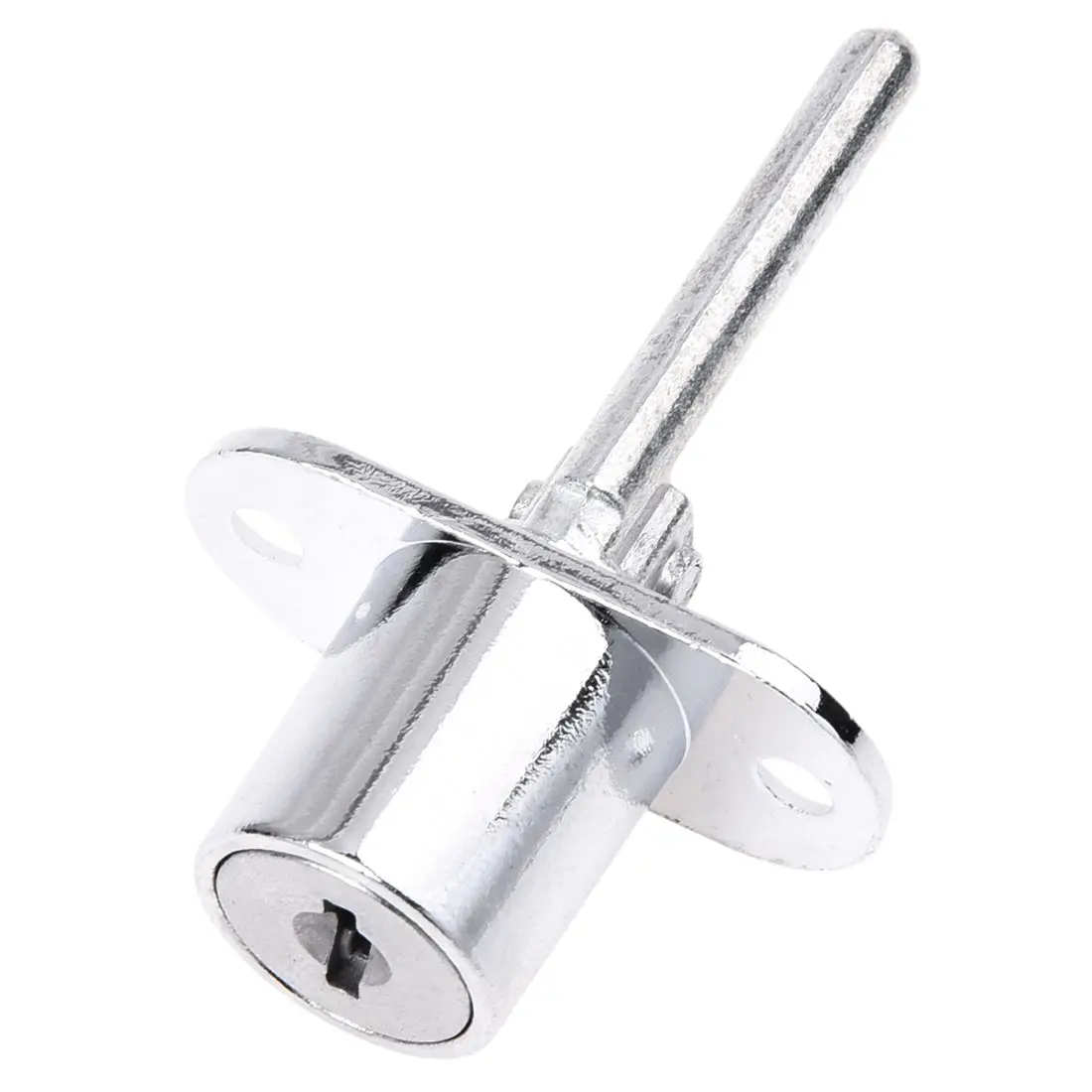 

19mm Cylinder Head Diameter Silver Tone Metal Drawer Plunger Lock with 2 Keys