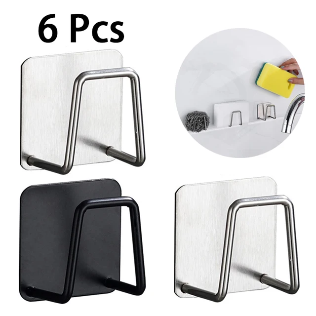 Porte-éponge d'évier de cuisine porte-éponge en acier inoxydable porte-éponge de cuisine accessoires d'évier organisateur sous évier SNJ003 1