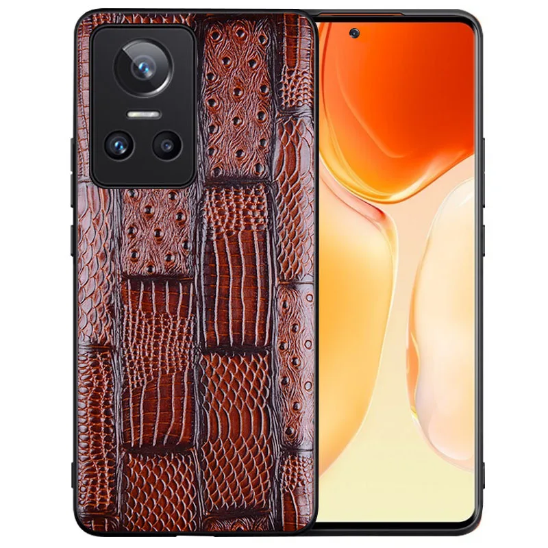 

Hot Sales Luxury Genuine Leather Phone Case For Oppo Realme Gt Neo 3 Neo3 Shockproof Back Cover Fundas For Gt Neo3