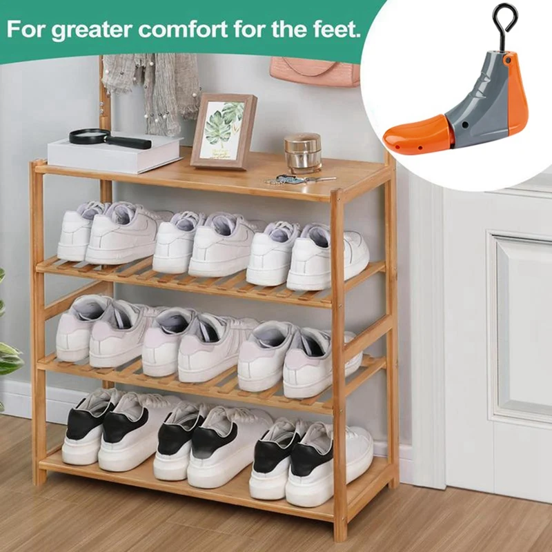 Shoe Trees Stretcher Widener Expander 4-Way Adjustable Length Width For Lace & Zipper Shoes Portable Shoes Tree Holder