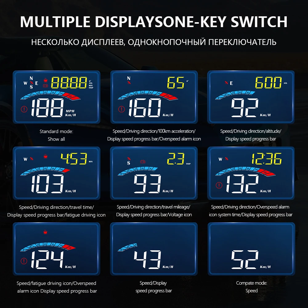 Geyiren-M16 GPS  ڵ HUD  ÷, ġ ũ   ӵ ˶ ð  ڵ    ÷