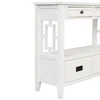 36" Farmhouse Console Table with 4 Drawers & 1 Shelf - Antique White 6