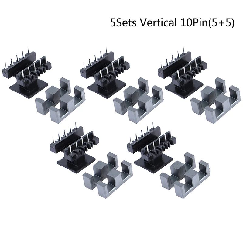 5Sets EE25 4Pin 8P 10P Transformer Bobbin PC40 Ferrite Core Vertical Horizontal High Quality Widely Used Transformers Filter waterproof tool bag Tool Storage Items