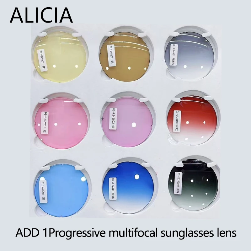 ALICIA Sunglasses Progressive ADD Multifocal Lens 75 Diameter 70 Hardened UV420 Man Woman Myopia Hyperopia Lens