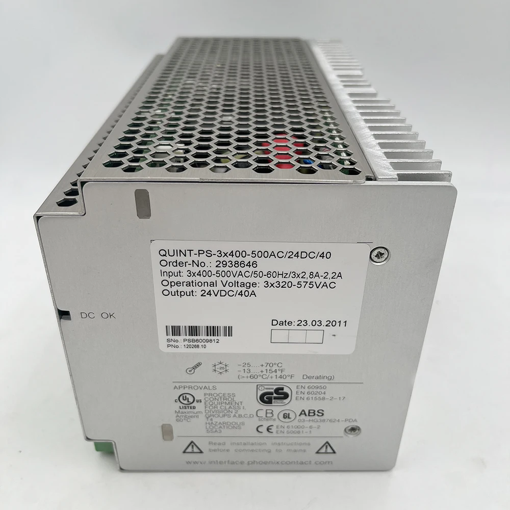 2938646 For Phoenix Power Supply QUINT-PS-3x400-500AC/24DC/40 6 2938646 For Phoenix Power Supply QUINT-PS-3x400-500AC/24DC/40 - Image 4