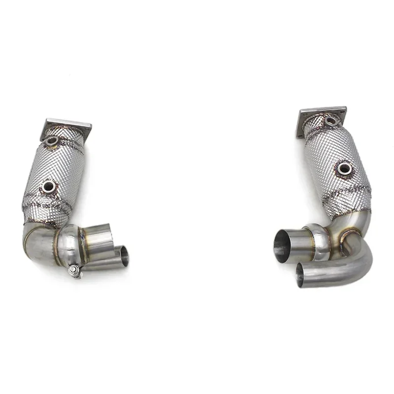 Section High flow Pipes branch downpipe Exhaust Pipe with For 911/991.2 3.0