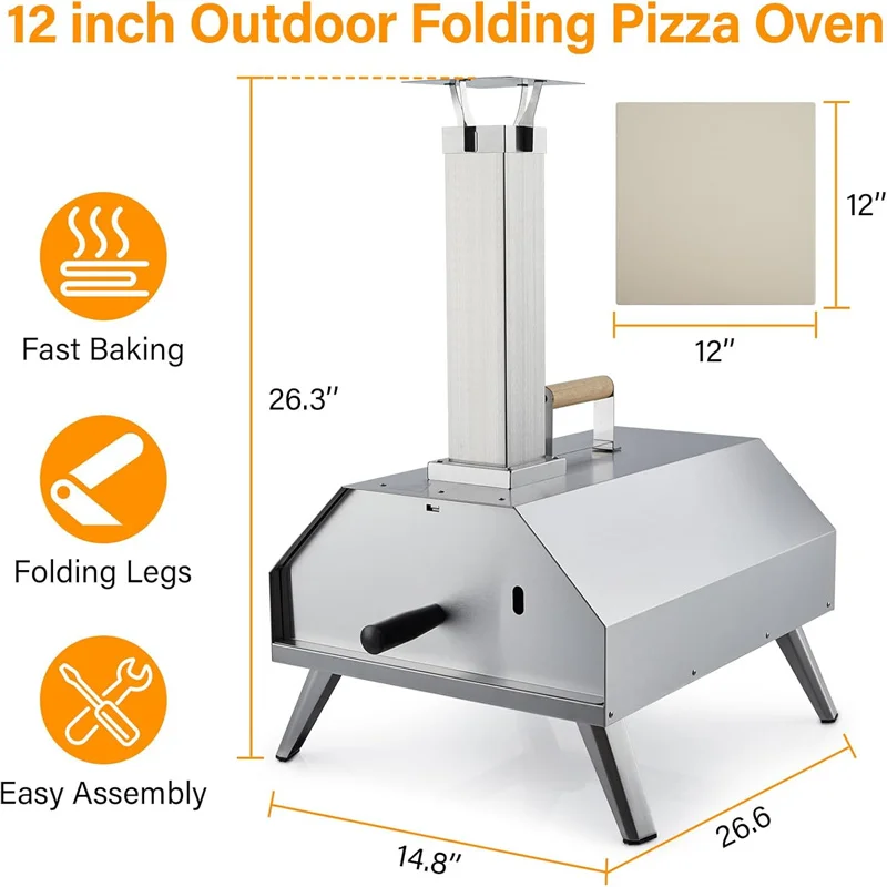 Pizza Ovens Wood Pellet 12" 6