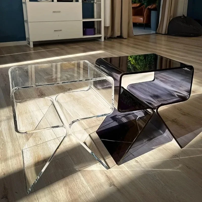 Creative Transparent Home Nordic Coffee Table Acrylic Bedside Table Coffee Tables for Living Room Furniture the Sofa Side