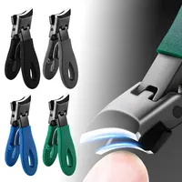 Wide Jaw Opening Anti-Splash Slanted Nail Clipper, Acssart Curved Nail Clipper 1