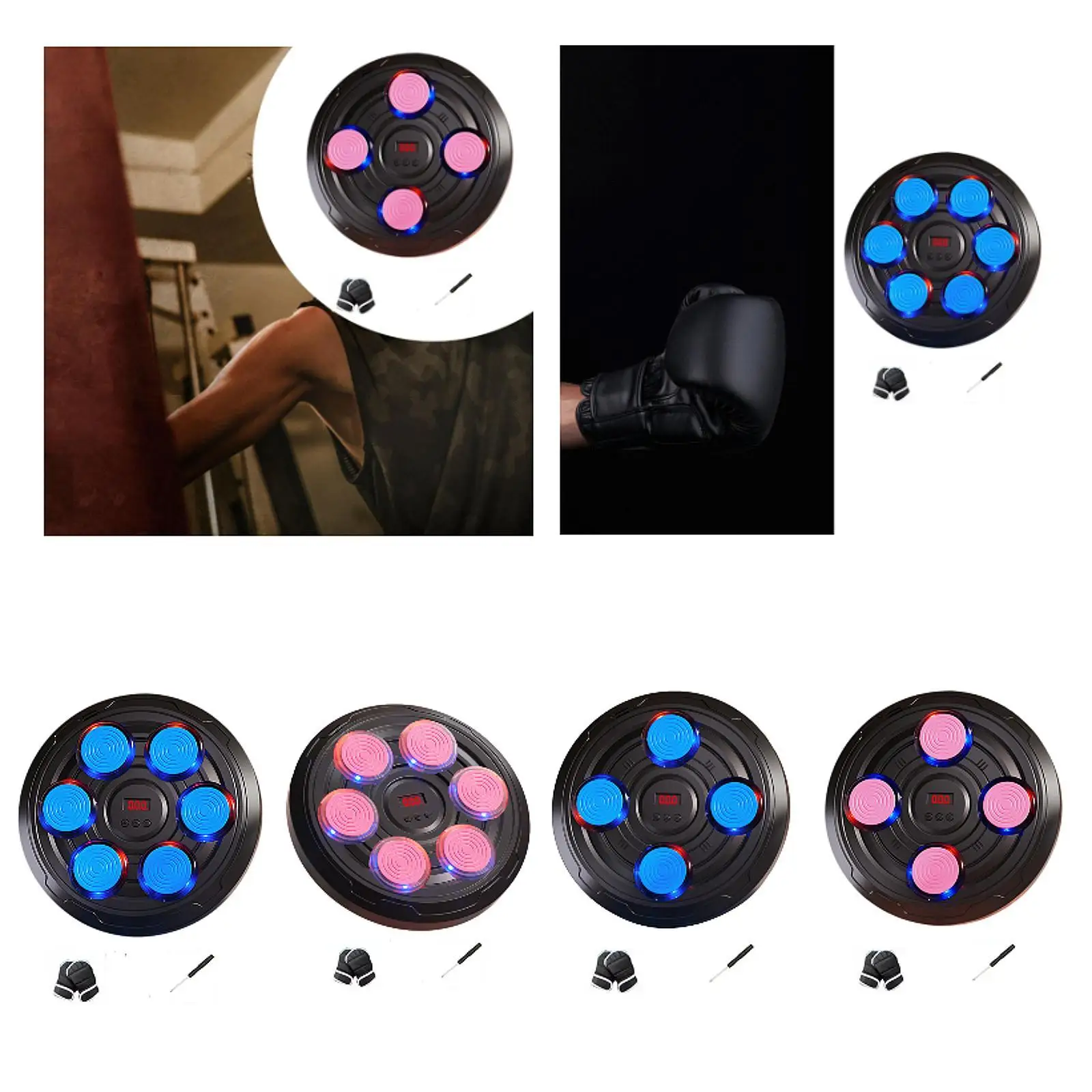 Intelligent boxing wall target, reaction target for wall response training for