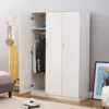 3 Door Armoires Wardrobe Closet with Clothes Hanging Rail, 6 Storage Shelves Cupboard Unit Bedroom Furniture 4