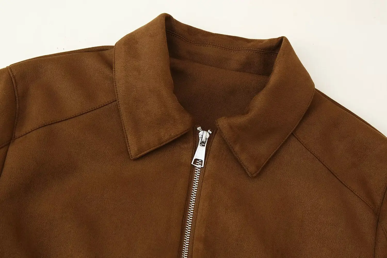 Fashion Women Streetwear Jackets Coat Casual Women Straight Outwears 2025 Autumn Zipper Pockets Turn-Down Collar Female Jackets