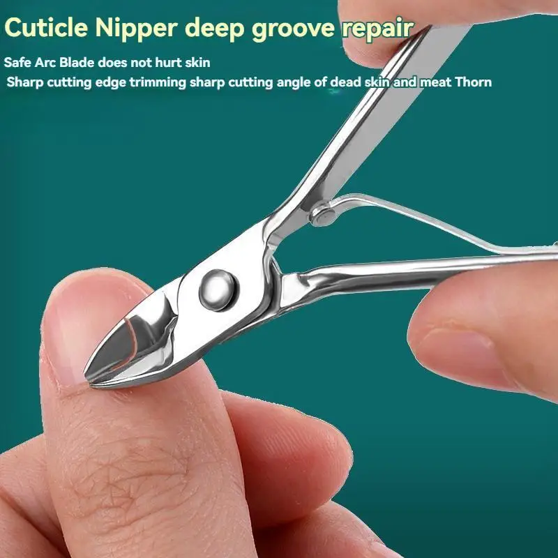 Nail Clipper Set 19pcs Stainless Steel Nail Scissor Set Full Set Household Cuticle Nipper Manicure Tools