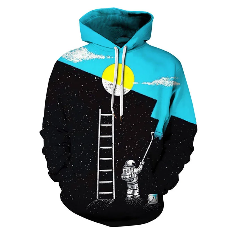 thumbnail image 1 of Sudadera con capucha con estampado 3D de grafiti divertido para hombre, sudadera con estampado de cielo estrellado y ojos coloridos, sudadera informal, sudadera holgada de manga larga, 1 of 5