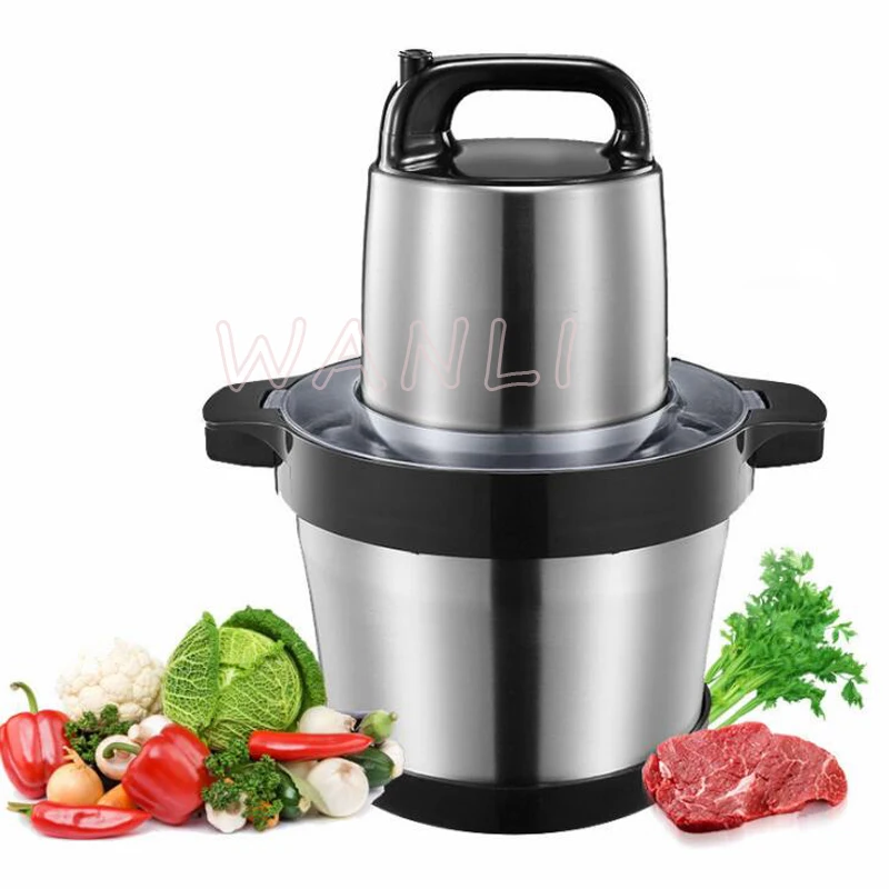 

6L Multi-function Meat Grinder Commercial Electric Garlic Mincer Food Grade Stainless Steel Large Capacity