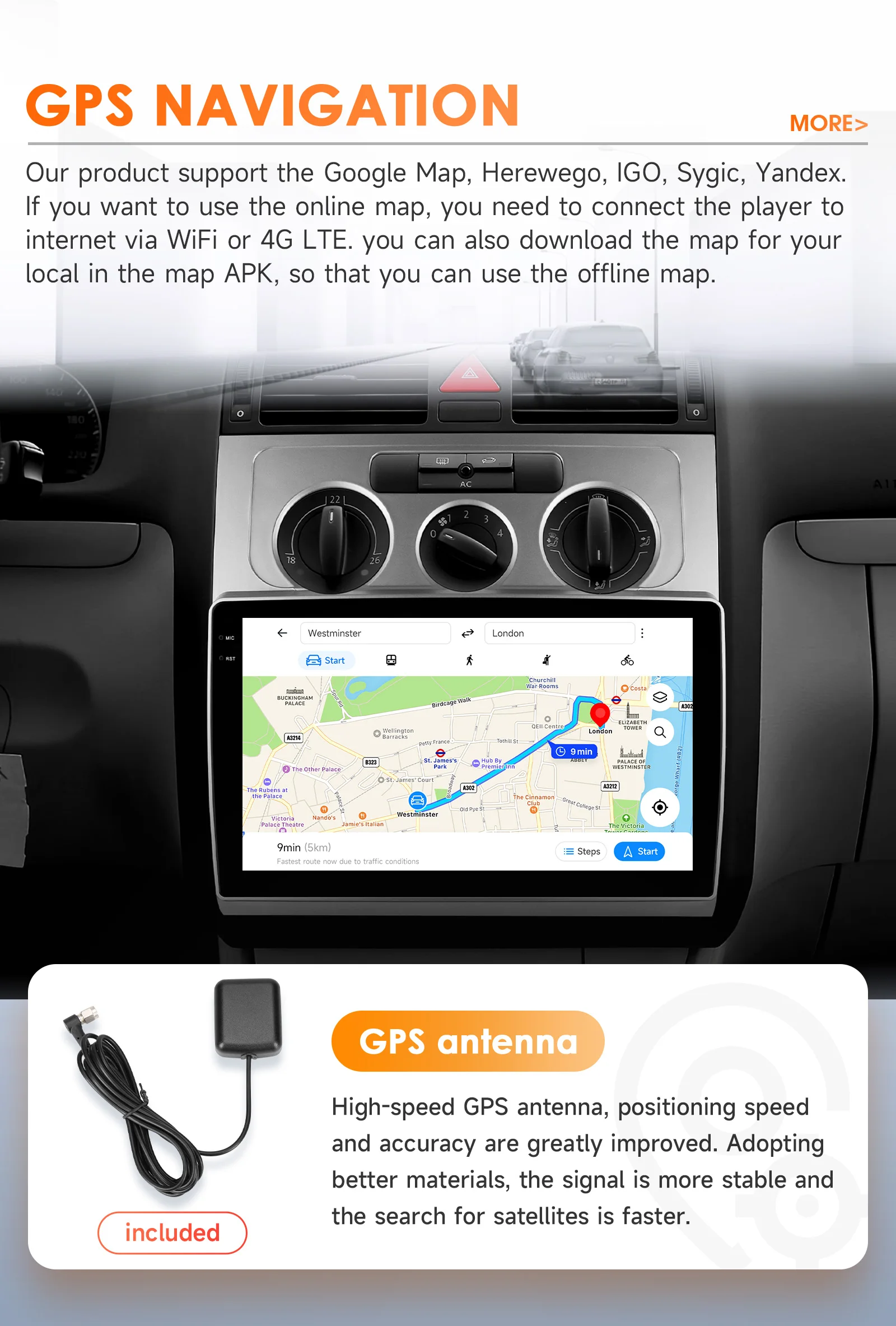 Hizpo 10,1 Zoll AI Systems Android 14 Autoradio für Volkswagen Touran 1 2003–2010 Multimedia-Player GPS 2din Autoradio 8G 128G FM – Detail 33