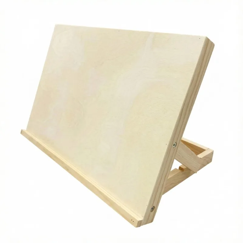 Cavalletto portatile in legno da 1 pezzo | Supporto da tavolo pieghevole per schizzi con lavagna inclinabile, materiale durevole in fibra di legno per disegnare - immagine 4