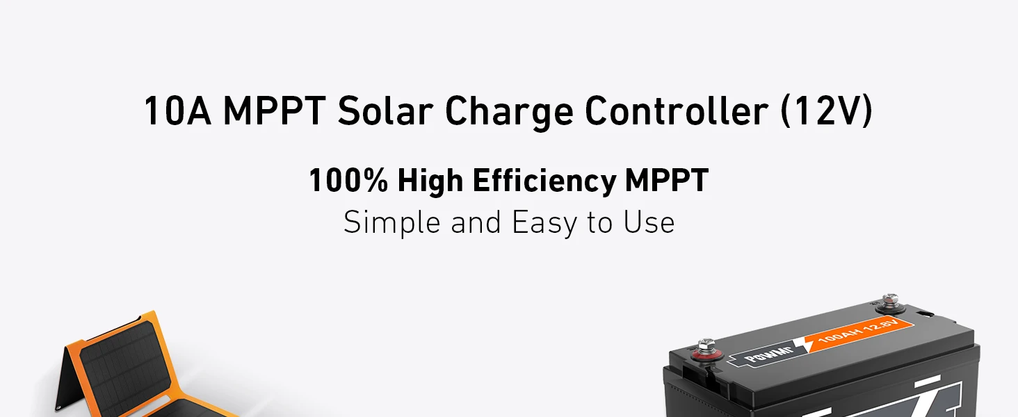 Small 10A MPPT Solar Charge Controller with LCD Display Solar Regulator for 12V