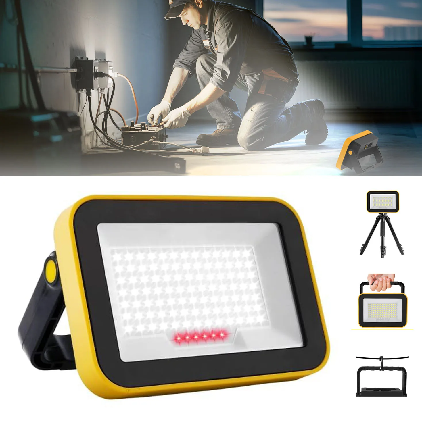 Enhanced Outdoor LED Work Light with 5 Lighting Modes - Waterproof Multipurpose Spotlight & Camping Lamp