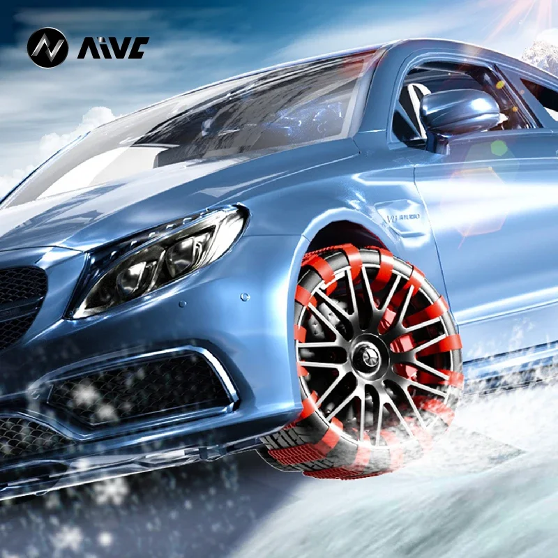 AIVC Anti-Skid Snow Chains for Car Motorcycles Winter and Bad Terrain Wheels Anti-slip Emergency Universal Lockout Artifact tire chains