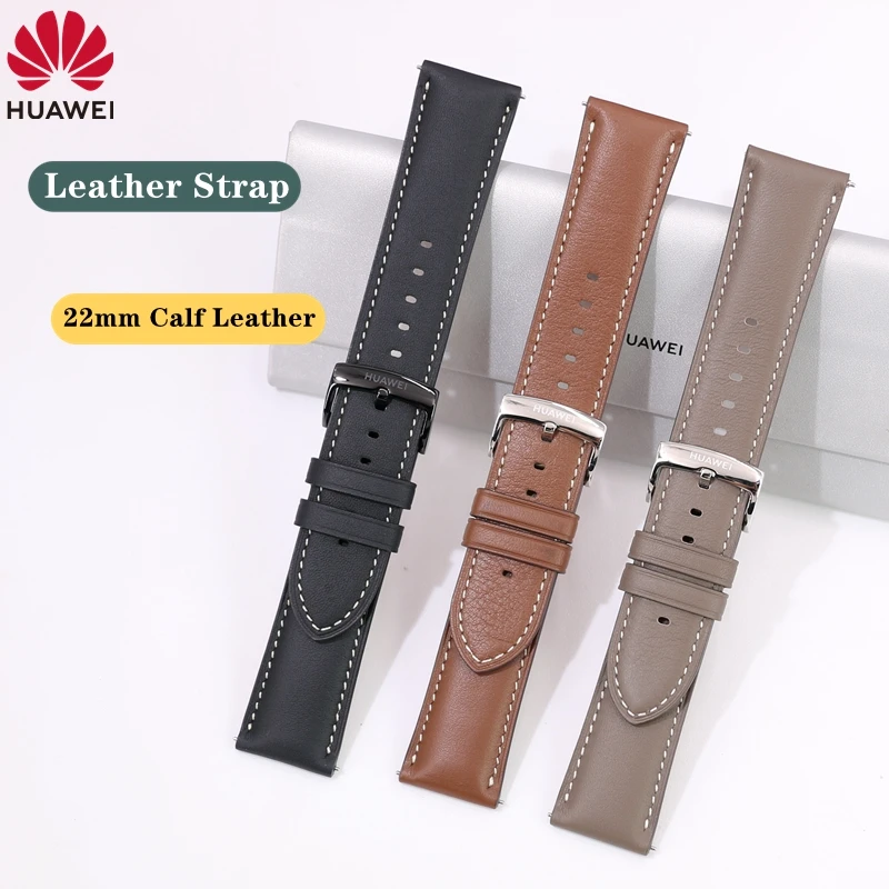 Premium Genuine Leather 22mm Watch Strap - Calfskin Replacement Band