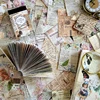 100pcs/pack Floral Materials Paper Mini Book DIY Scrapbooking Art Collage Photo Album Decor Junk Journal Craft Paper 4