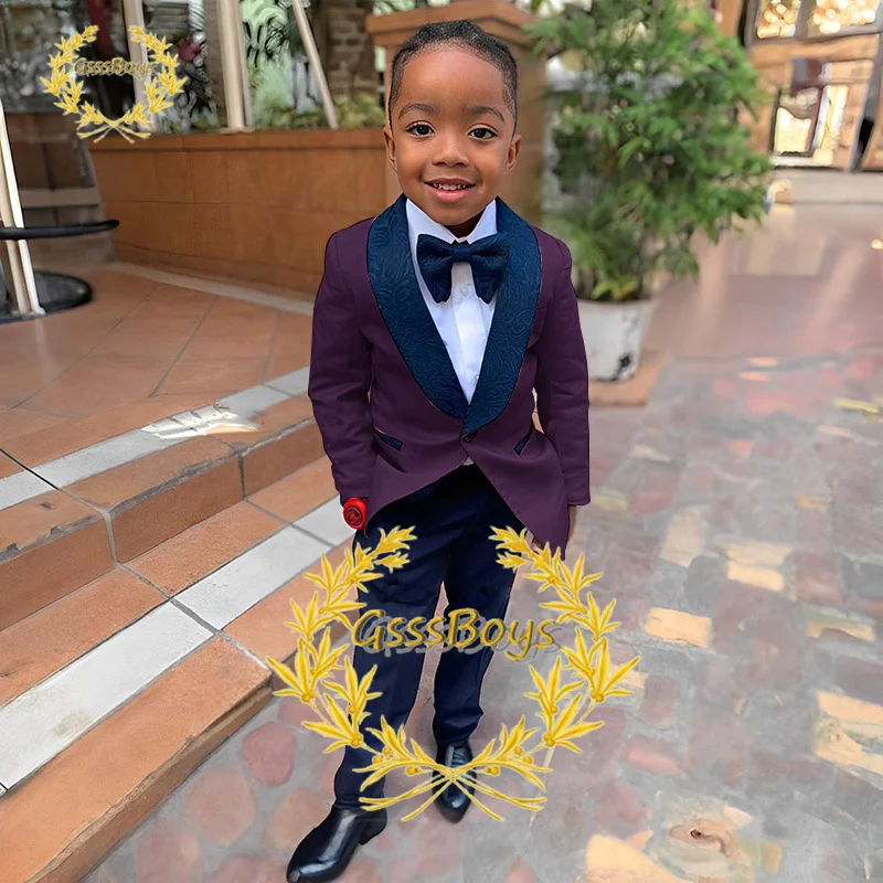 Veste Pouce Enfant Costume Pièces Garçon Smoking Ajusté