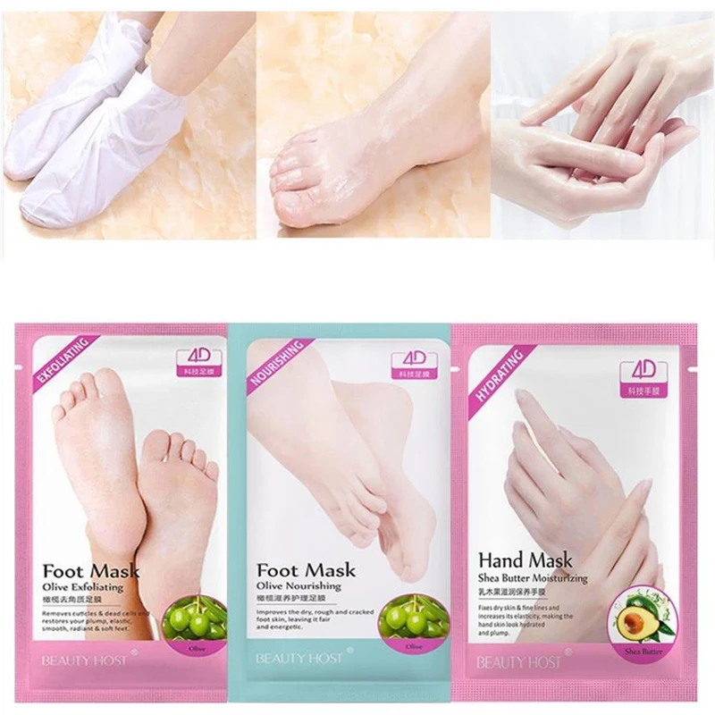 Feet Nourishing Foot Masks Pedicure Socks Exfoliation Scrub For Feet Mask Remove Dead Skin Heels Peeling Hand Mask Foot Spa 30ml 100pcs transprent disposable hand foot bags prevent infection remove chapped foot hand care spa wax covers bath gloves socks