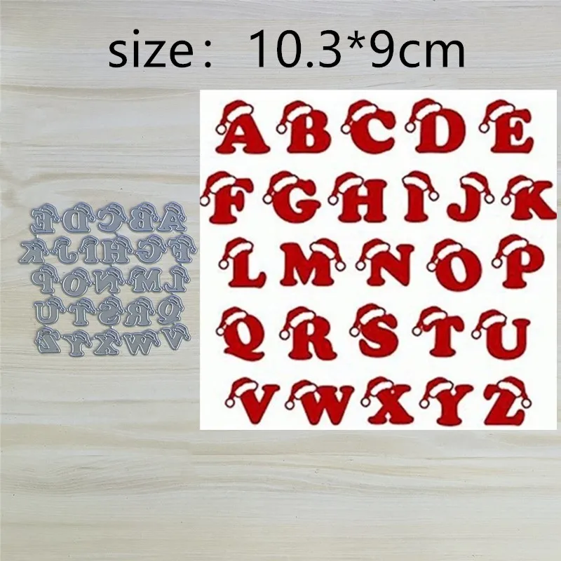 Christmas Hat Letter Metal Cut Dies Stencils for Scrapbooking Stamp/Photo Album Decorative Embossing DIY Paper Cards