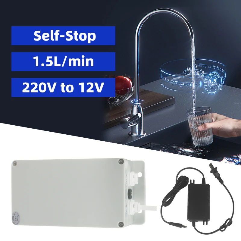 Bomba de Água Elétrica Automática para Torneira Cozinha Bomba de Sucção de Água rv Casa 15 l por Min 12v