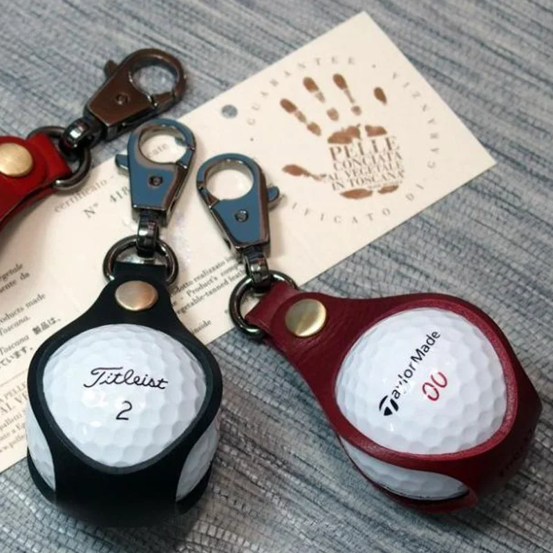 Mini Golf Ball Holster PU Leather Hollowed Out Casual Golf Ball Small Storage Pouch Hang On Waist With Metal Buckle Bag
