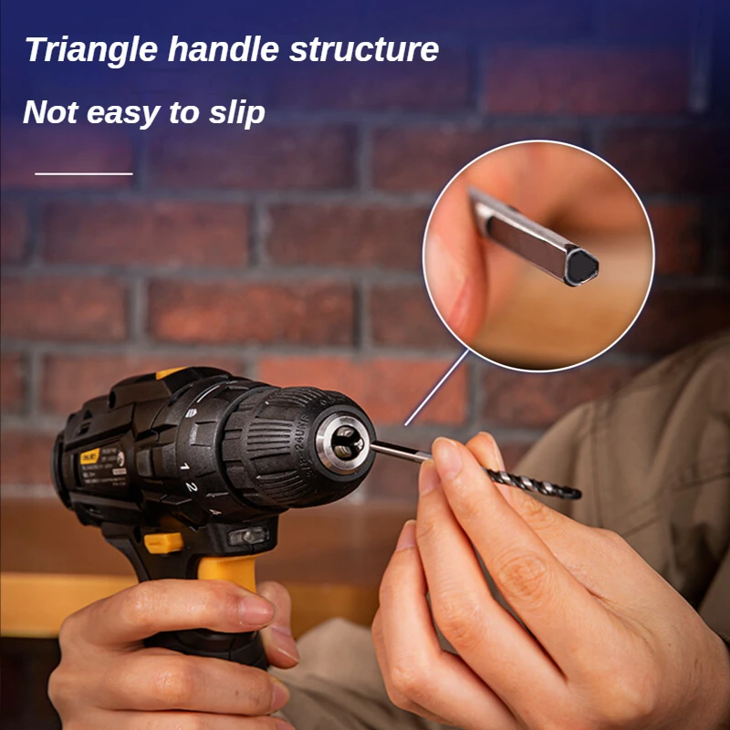 

DELI Cross triangle Tile Bits Glass Ceramic Concrete Hole Opener Alloy Triangle Drill 6*100mm drill set